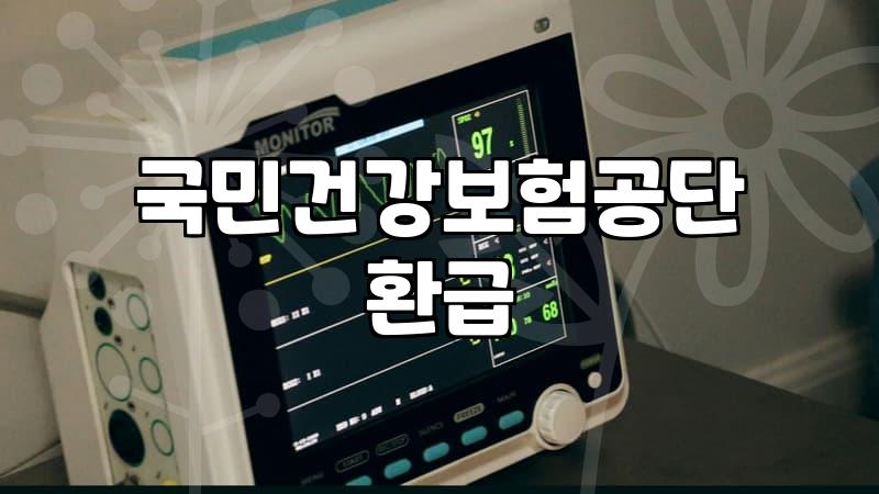 건강보험료환급금조회 대상 여부와 신청 방법 상세 안내