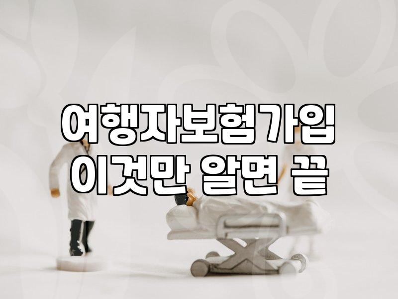 공항 가기 직전에야 서둘러 가입하게 되는 여행자 보험