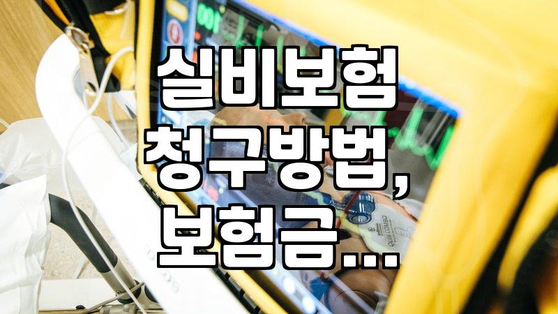 실비보험 청구, 솔직히 해보니 알겠는 것들