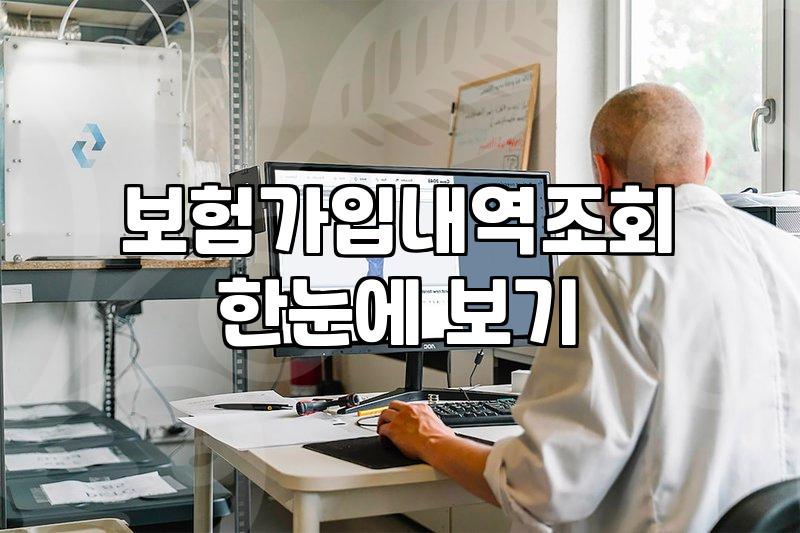 내가 가입한 보험, 어떻게 조회하고 관리해야 할까?