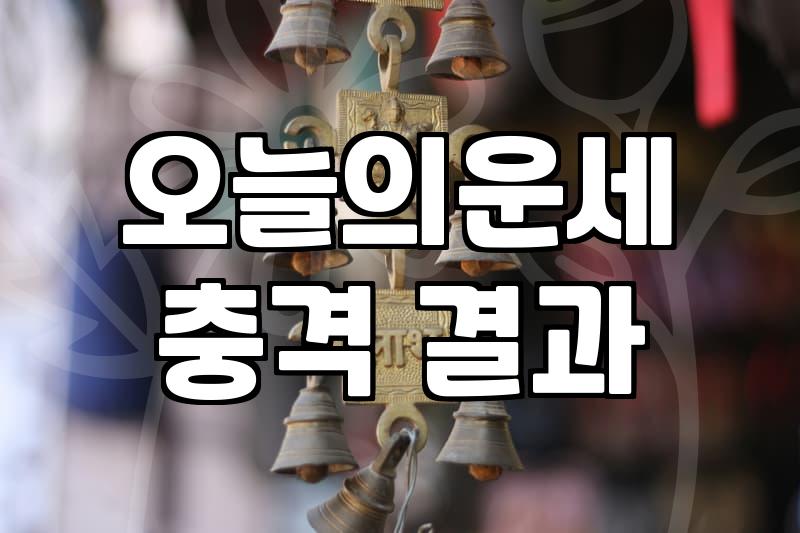 그래서, 그냥 ‘오늘의 운세’ 한번 봤는데… 현실은 좀 다르더라