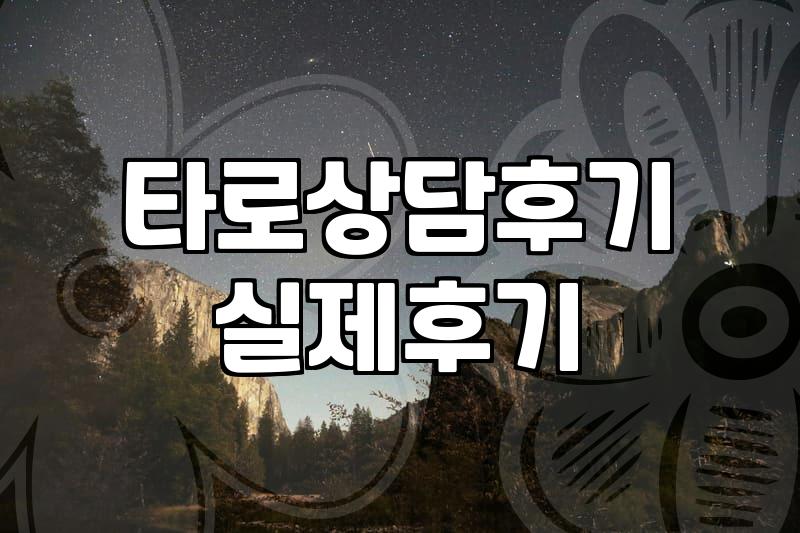 타로, 그거 정말 믿을 만한가요? 현실적인 경험담