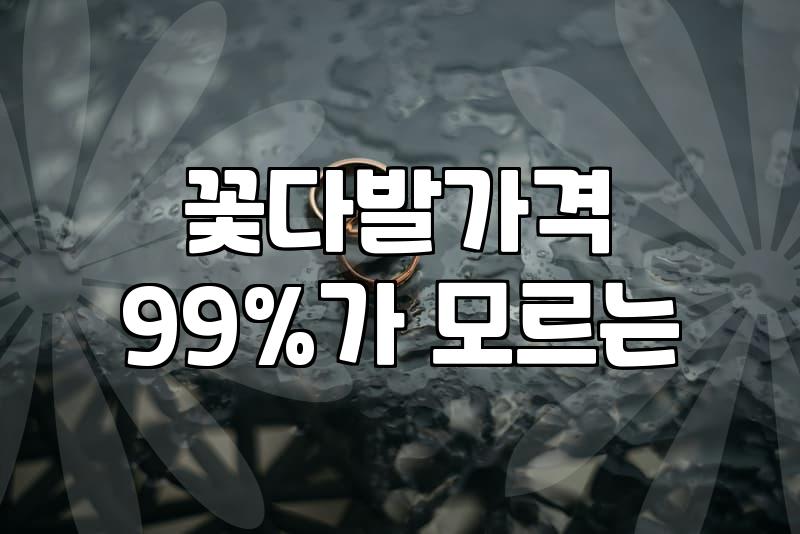 꽃다발, 솔직히 돈값 할까? 1주년이나 발표회 준비 전 읽어보세요