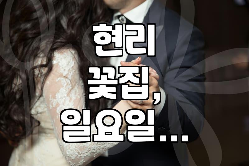 현리에서 일요일에도 문 여는 꽃집, 서양란과 동양란 선물 알아보기